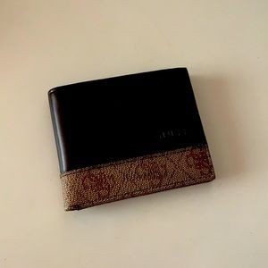 Authentic Guess Chocolate monogram wallet!